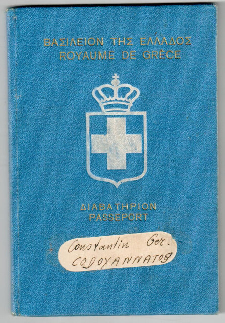 The passport
 The passport of Mr. Konstantinos Kontogiannatos. Athens, 11 October 1946.
Source: Konstadinos Kontogianatos'
